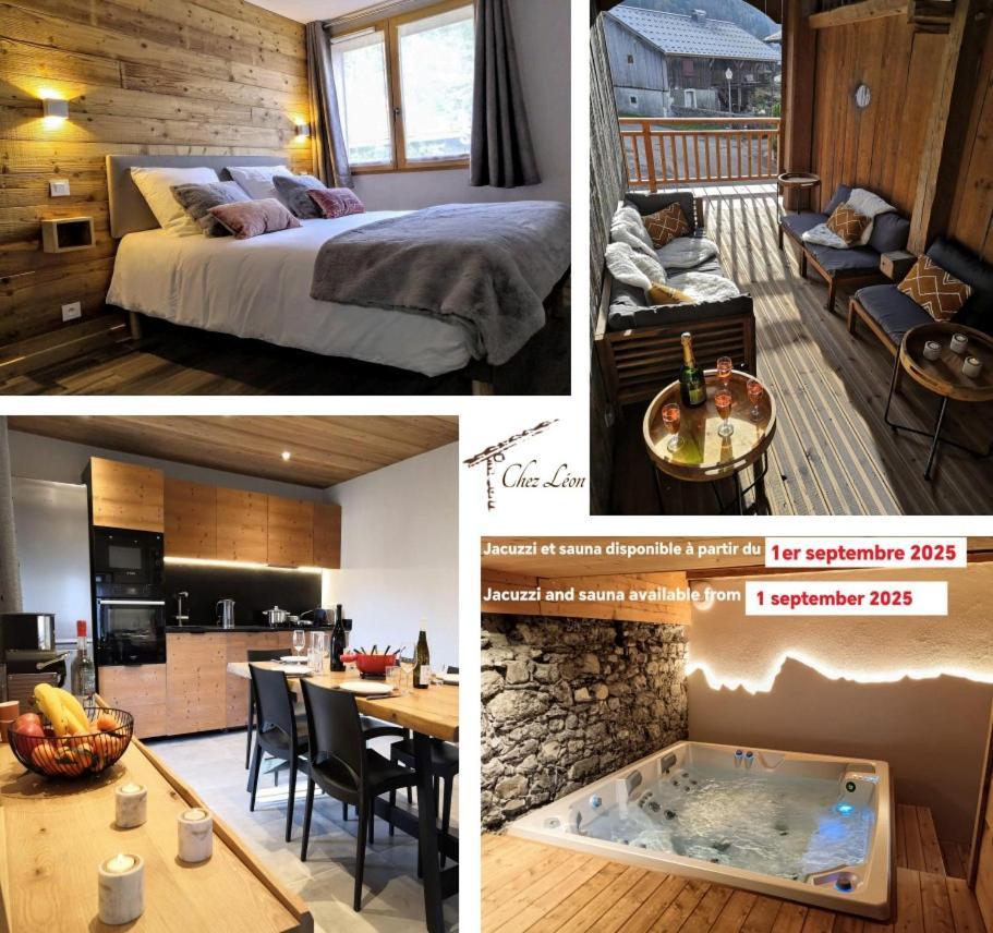 Chez Leon, Jacuzzi Et Sauna Des Le 1Er Septembre 2025 Samoëns Eksteriør billede